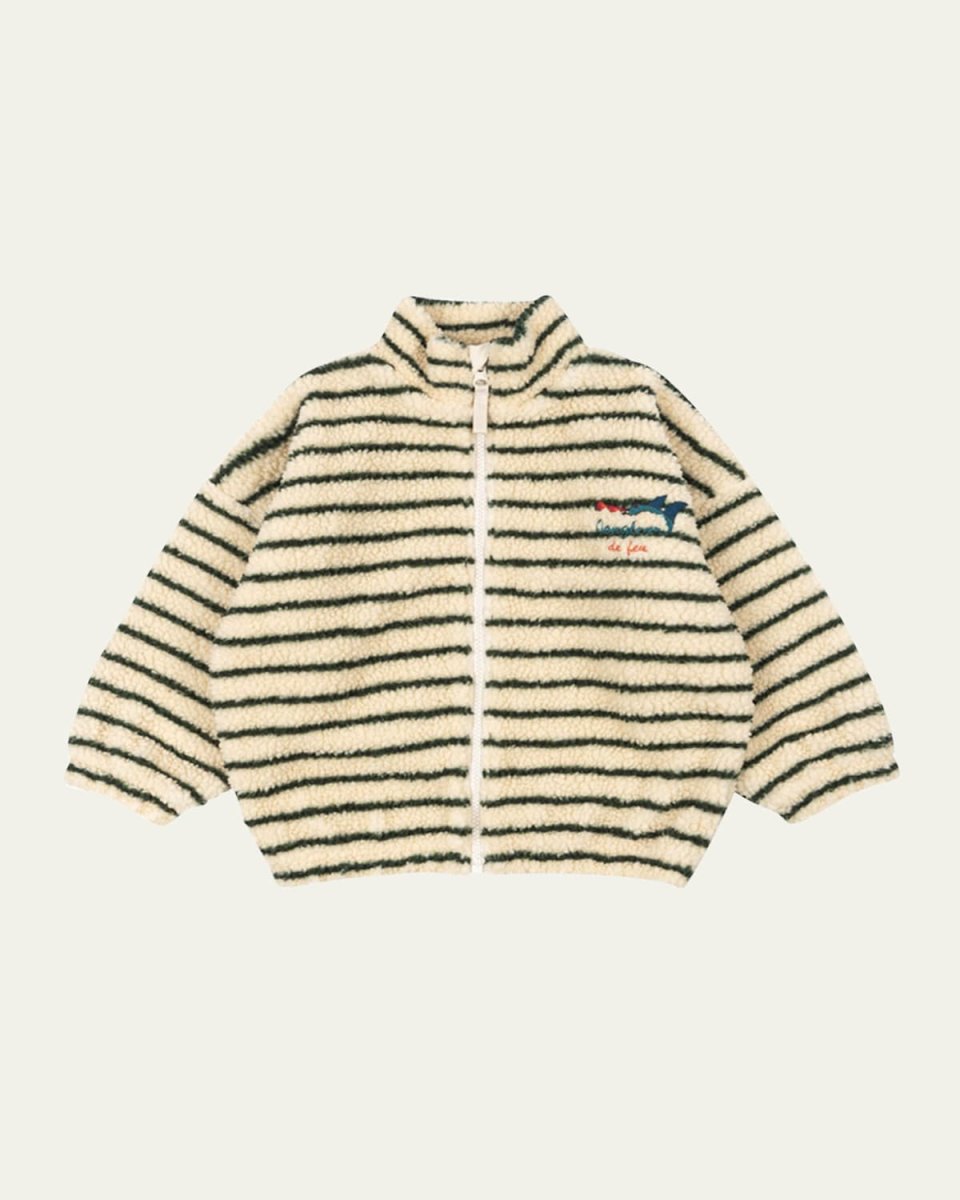x RHW Kid's Stripe Fleece Jacket, Size 12M-6